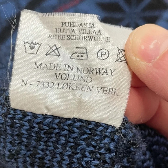 Norskwear Icelandic Nordic Fair Aisle 100% Norwegian lambs Wool Sweater Cardigan - Picture 9 of 16